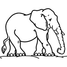 Elephant Mother Coloring Page