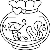 Fish Tank from Love Ones Coloring Page