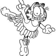 Garfield Dance Ballet Coloring Page