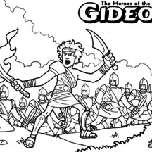 Gideon The Bible Heroes Coloring Page