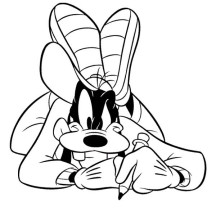 Goofy is  a Little Upset Coloring Page