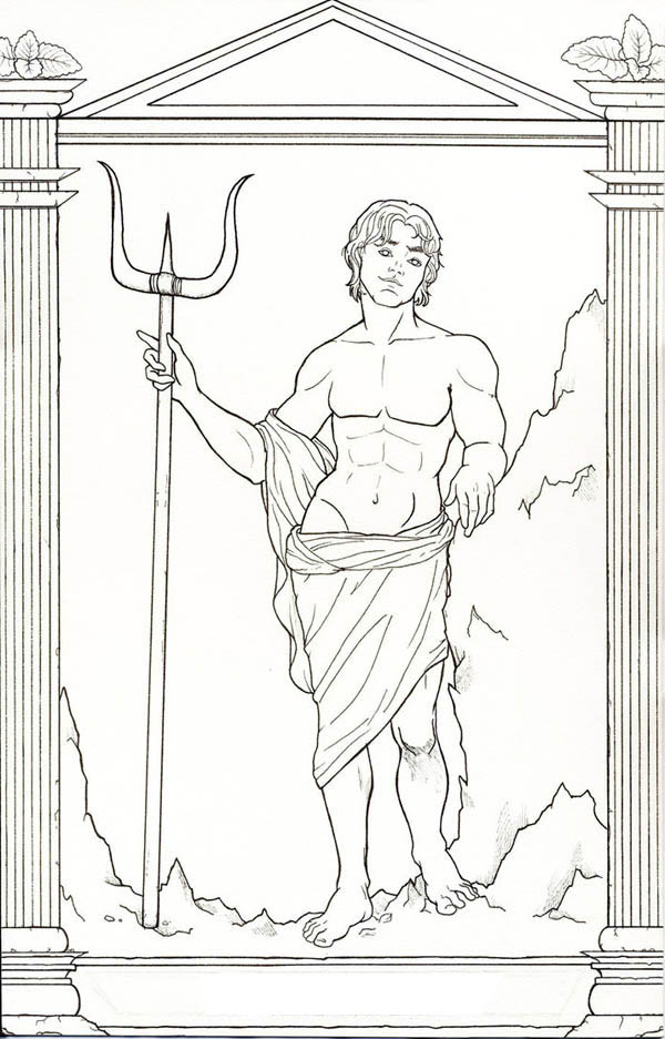 Hades God of the Dead and Riches Coloring Page