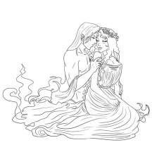 Hades is Falling in Love with Persephone Coloring Page