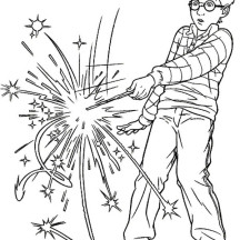 Harry Potter Spell Wrong Magic Word Coloring Page