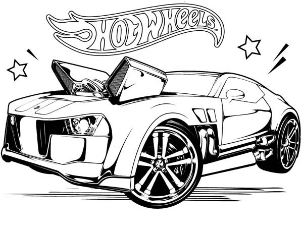 Hot Wheels Coloring Page for Kids