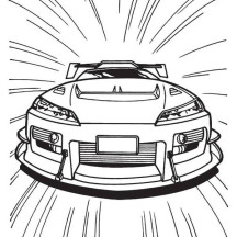 Hot Wheels Top Speed Car Coloring Page