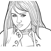 How to Draw Hannah Montana Coloring Page