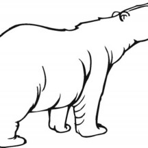 Hungry Polar Bear Coloring Page