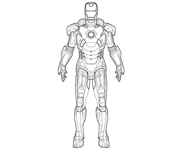 Iron Man Suit Coloring Page