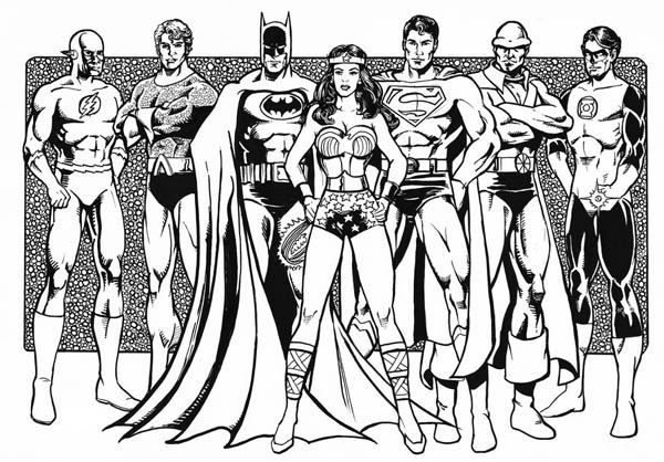 Justice League of America Coloring Page