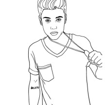 Justin Bieber Coloring Page for Kids