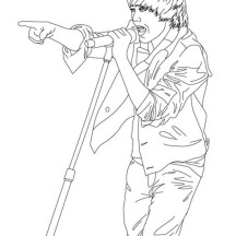 Justin Bieber Live in Concert Coloring Page