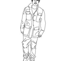 Justin Bieber Stand Up Coloring Page