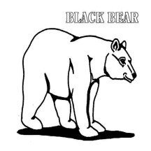 Kids Drawing of Black Bear Coloring Page