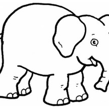 Kids Drawing of an Elephant Coloring Page