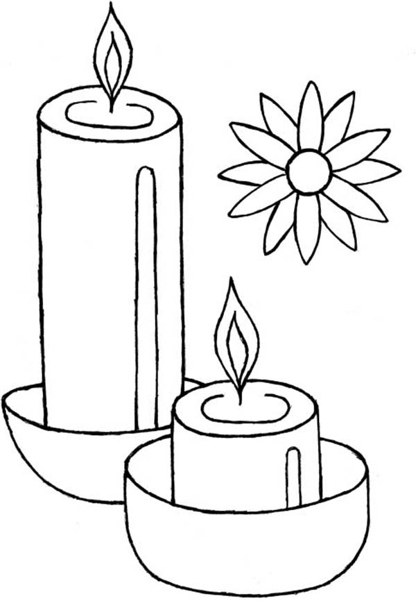 Light the Candles to Celebrate Diwali Coloring Page
