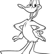 Looney Tunes Duffy Duck Coloring Page
