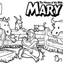 Mary The Bible Heroes Coloring Page
