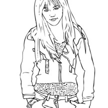 Miley Stewart in Hannah Montana Coloring Page