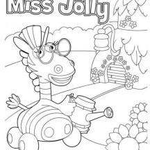 Miss Jolly from Jungle Junction Coloring Page