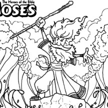 Moses The Bible Heroes Coloring Page