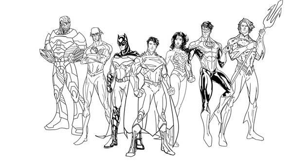 Origins of the Justice League Coloring Page