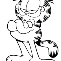 Picture of Garfield Coloring Page