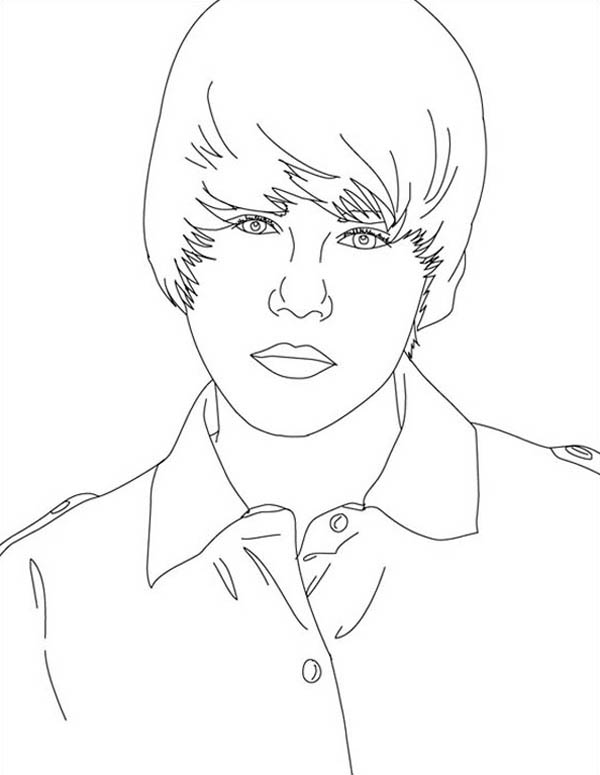 Picture of Justin Bieber Coloring Page