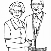 Picture of Our Grandparent in Gran Parents Day Coloring Page