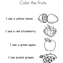 Recognize the Fruit Coloring Page