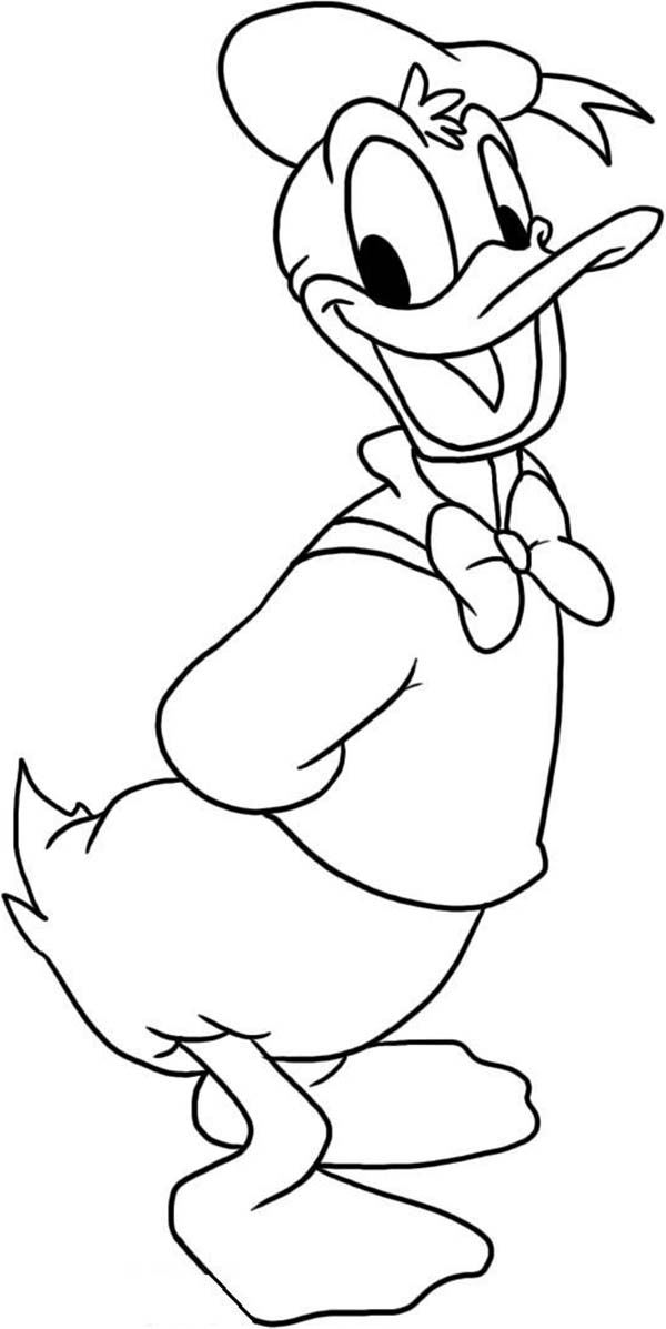 Self Potrait of Donald Duck Coloring Pages