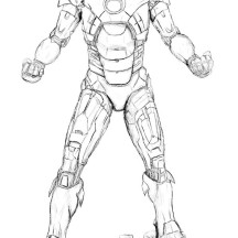 Sketch of Iron Man Coloring Page