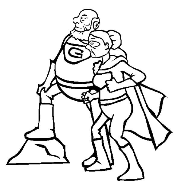 Super Grandparents in Gran Parents Day Coloring Page