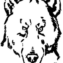 Terifying Grizzly Bear Coloring Page
