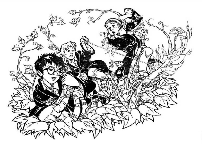 The Adventure of Harry Potter Coloring Page