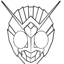 The Awesome Masked Rider Kamen Rider Coloring Page
