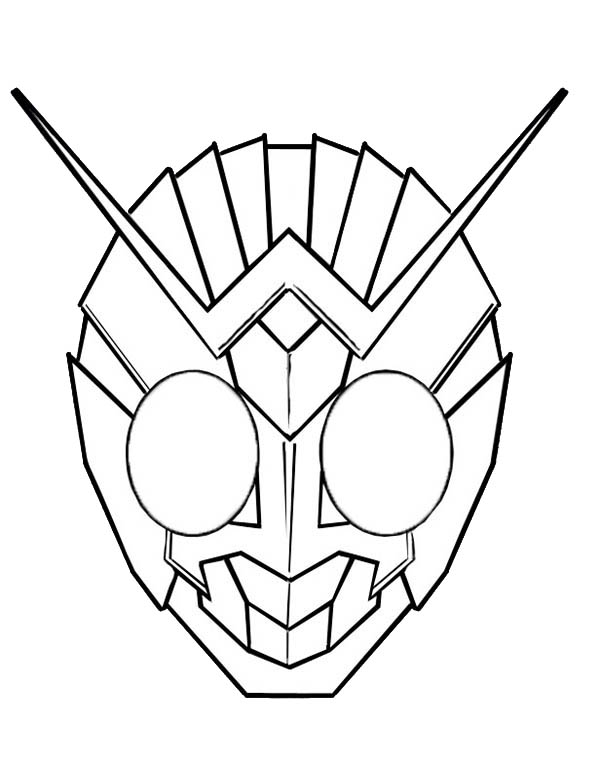 The Awesome Masked Rider Kamen Rider Coloring Page