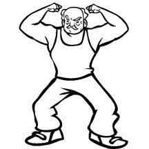 The Strongest Grandpa in Gran Parents Day Coloring Page