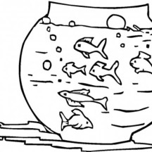 Too Many Fish in This Fish Tank Coloring Page
