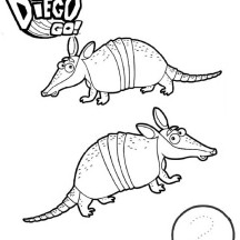 Two Anteater in Go Diego Go Coloring Page