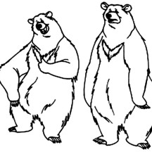 Two Silly Bear Coloring Page