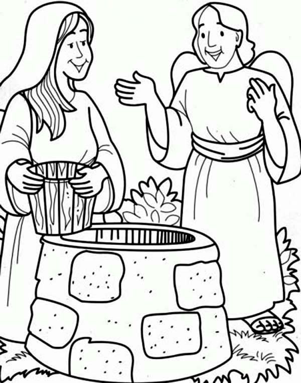 Virgin Mary The Bible Heroes Coloring Page