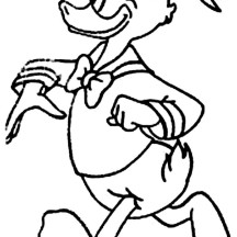 Walking Donald Duck Coloring Pages