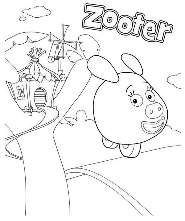 Zooter from Jungle Junction Coloring Page