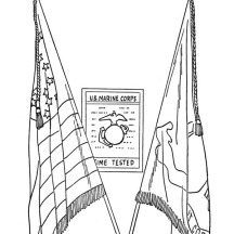 US Marine Corps Celebrating Veterans Day Coloring Page