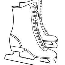 Pair of Nice Winter Season Skate Boots Coloring Page