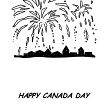Amazing Fireworks on Memorable Canada Day Coloring Pages