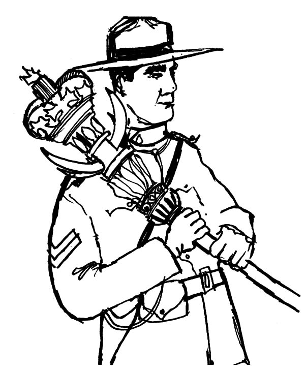 Canadian Ranger on Memorable Canada Day Coloring Pages