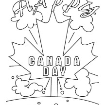 Its a Happy Memorable Canada Day Coloring Pages