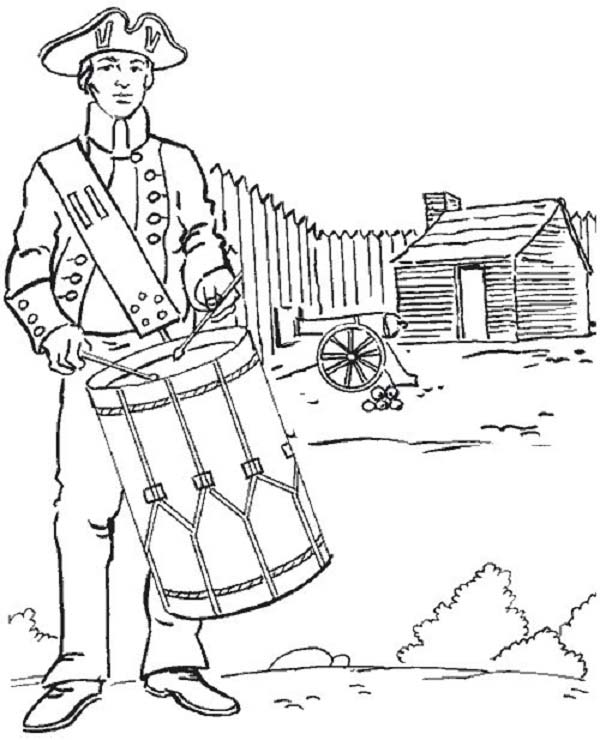 USA Soldier Fight for Independence Day Event Coloring Pages